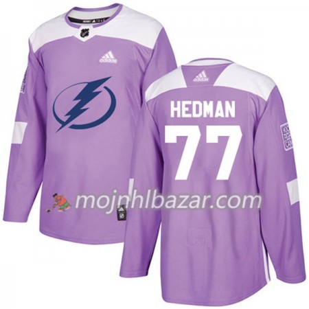 Dresovi Tampa Bay Lightning Victor Hedman 77 Adidas 2017-2018 Purpurna Fights Cancer Practice Authentic - Muške Dresovi Tampa Bay Lightning Victor Hedman 77 Adidas 2017-2018 Purpurna Fights Cancer Practice Authentic - Muške